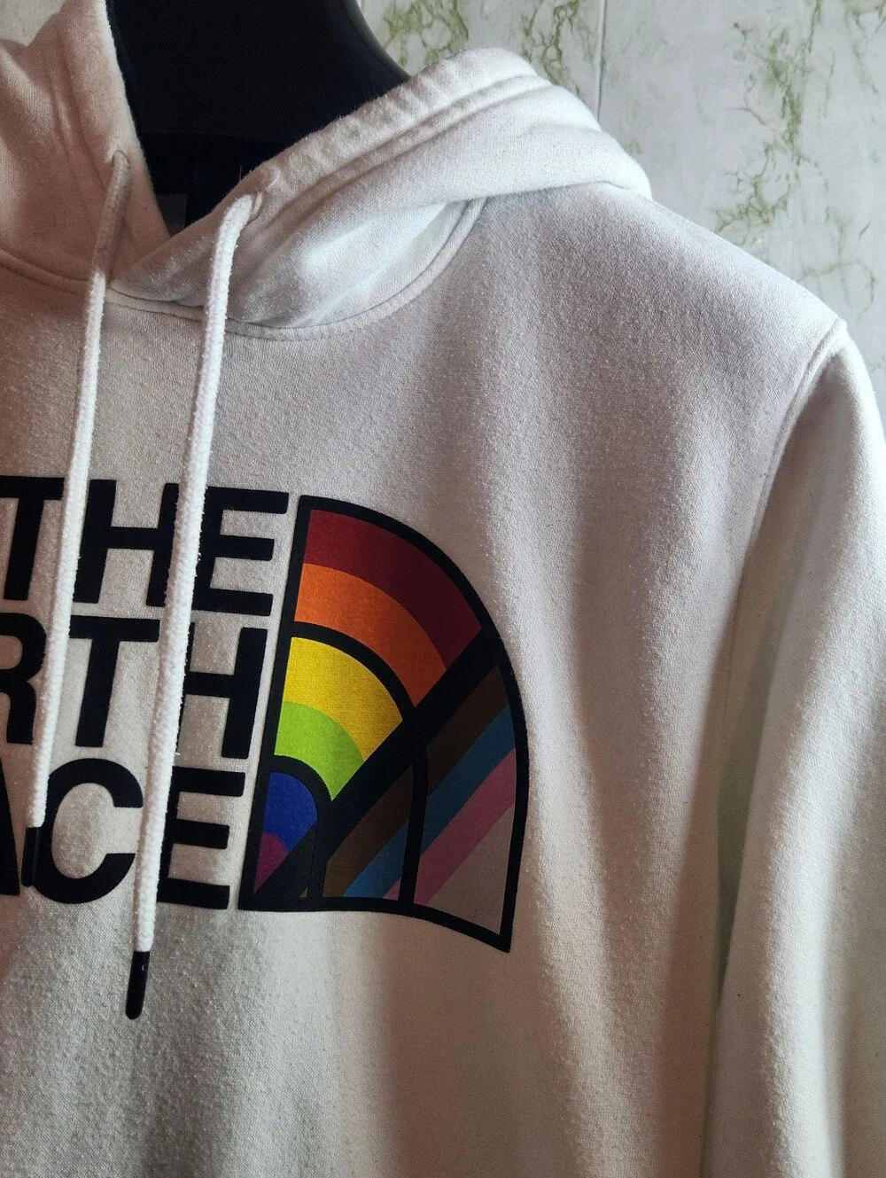The North Face White Rainbow Hoodie